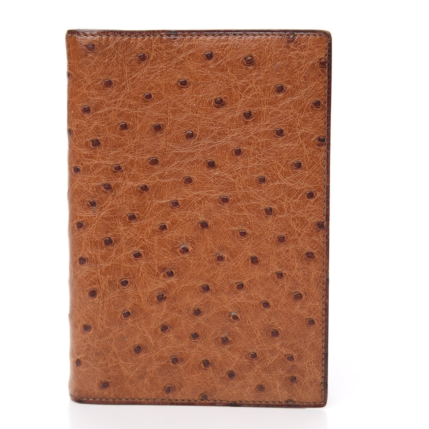 Hermes Ostrich Globe Trotter Agenda Cover PM Gold 1 of 8