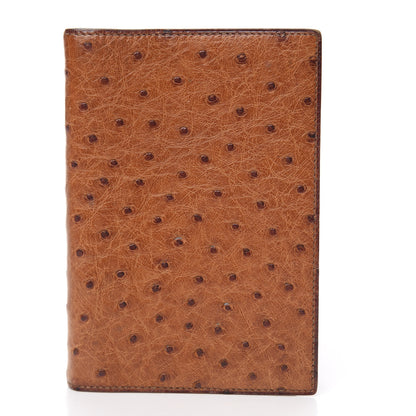 Hermes Ostrich Globe Trotter Agenda Cover PM Gold 1 of 8