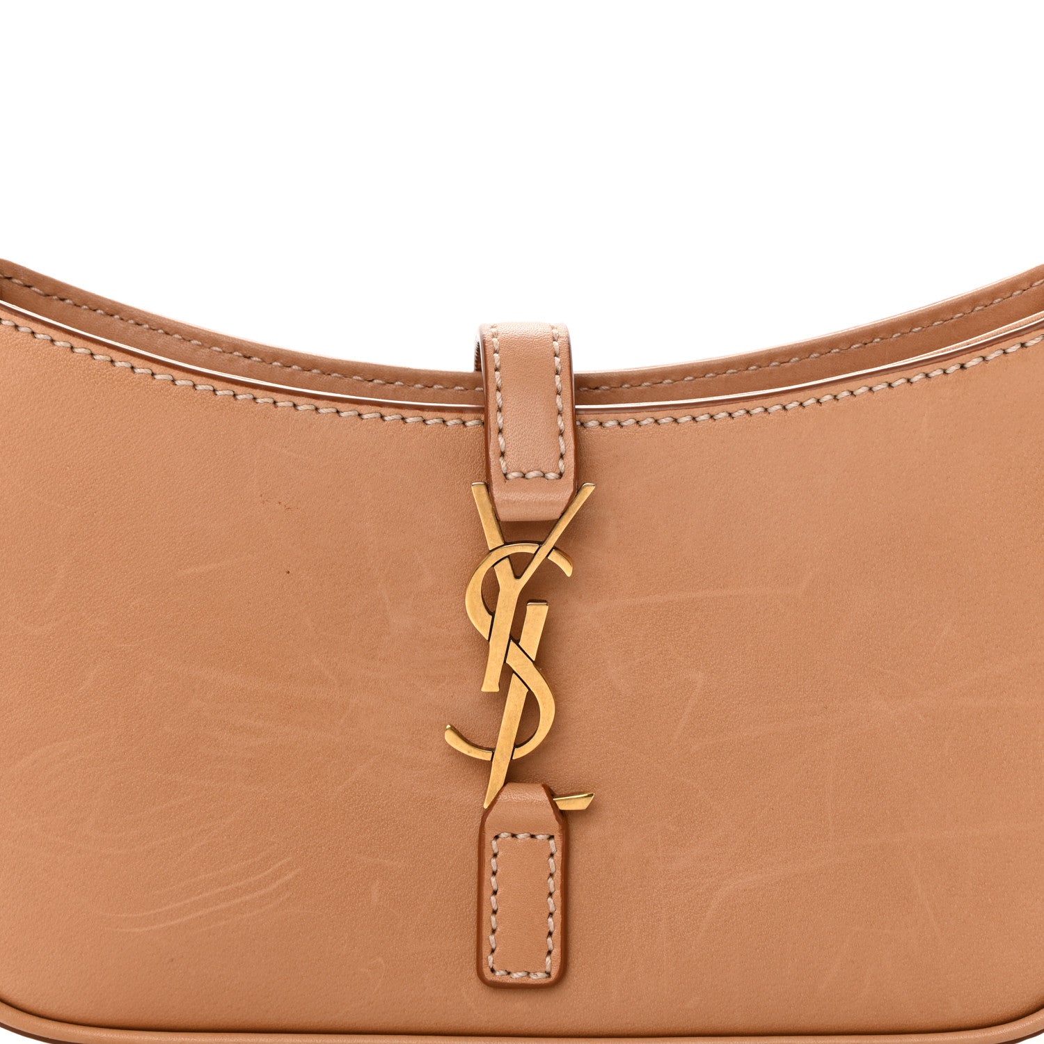 Saint Laurent Smooth Calfskin Le 5 A 7 Mini Hobo Vintage Brown 8 of 12
