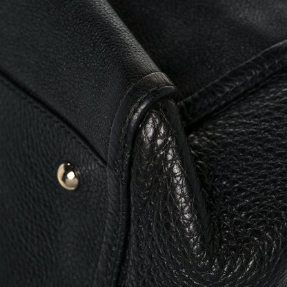 Gucci Pebbled Calfskin Large Soho Shoulder Bag Black 12 of 13