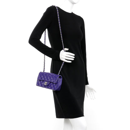 Chanel Patent Quilted Mini Rectangular Flap Purple 2 of 8