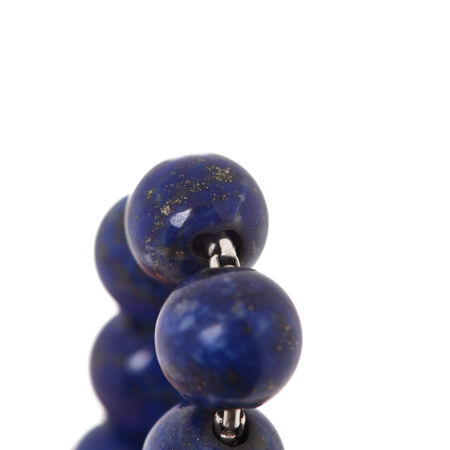 Sterling Silver Lapis Lazuli 8mm Spiritual Beads Adjustable Bracelet