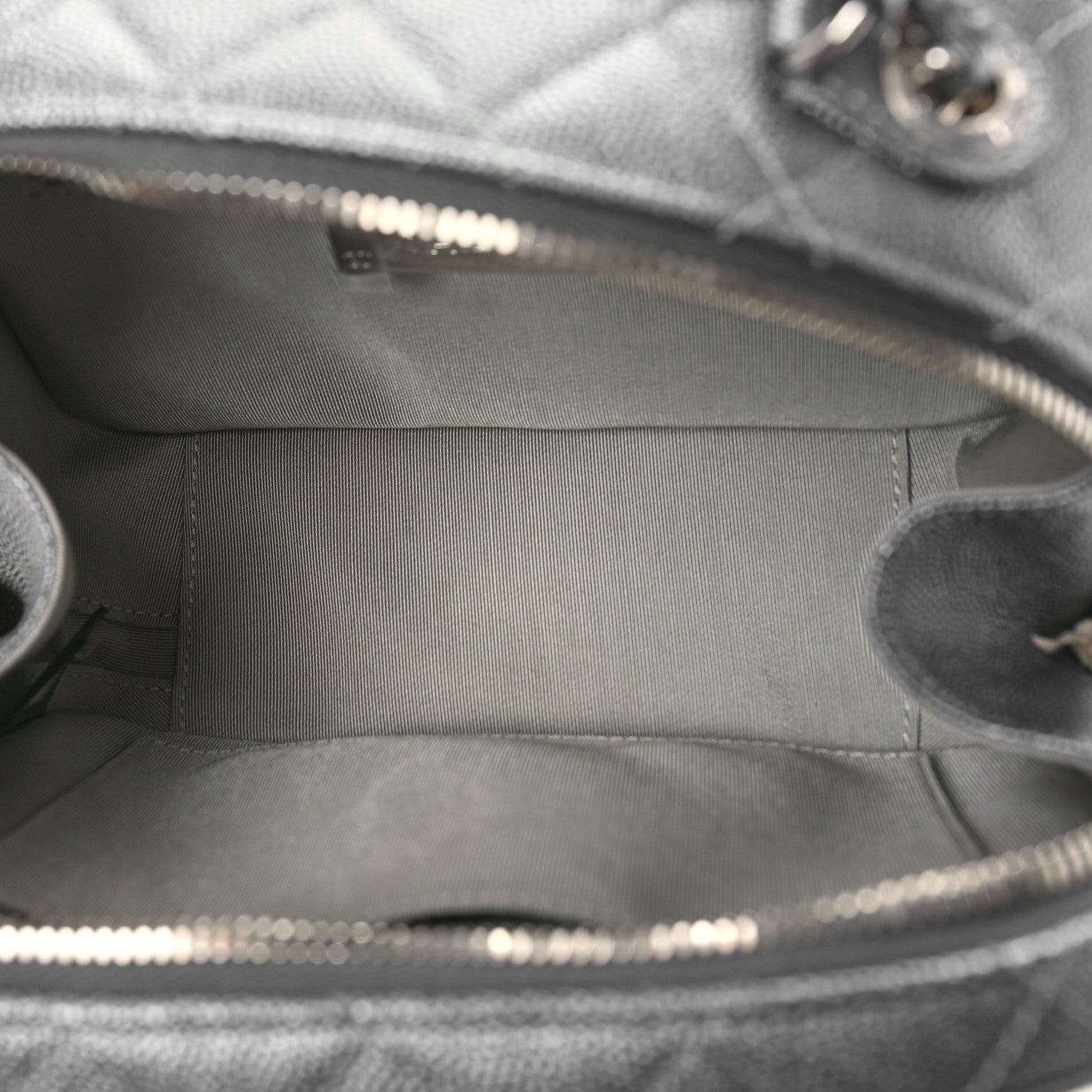 Chanel Metallic Caviar Small Coco Curve Vanity Bag Navy Blue Silver 5 of 9