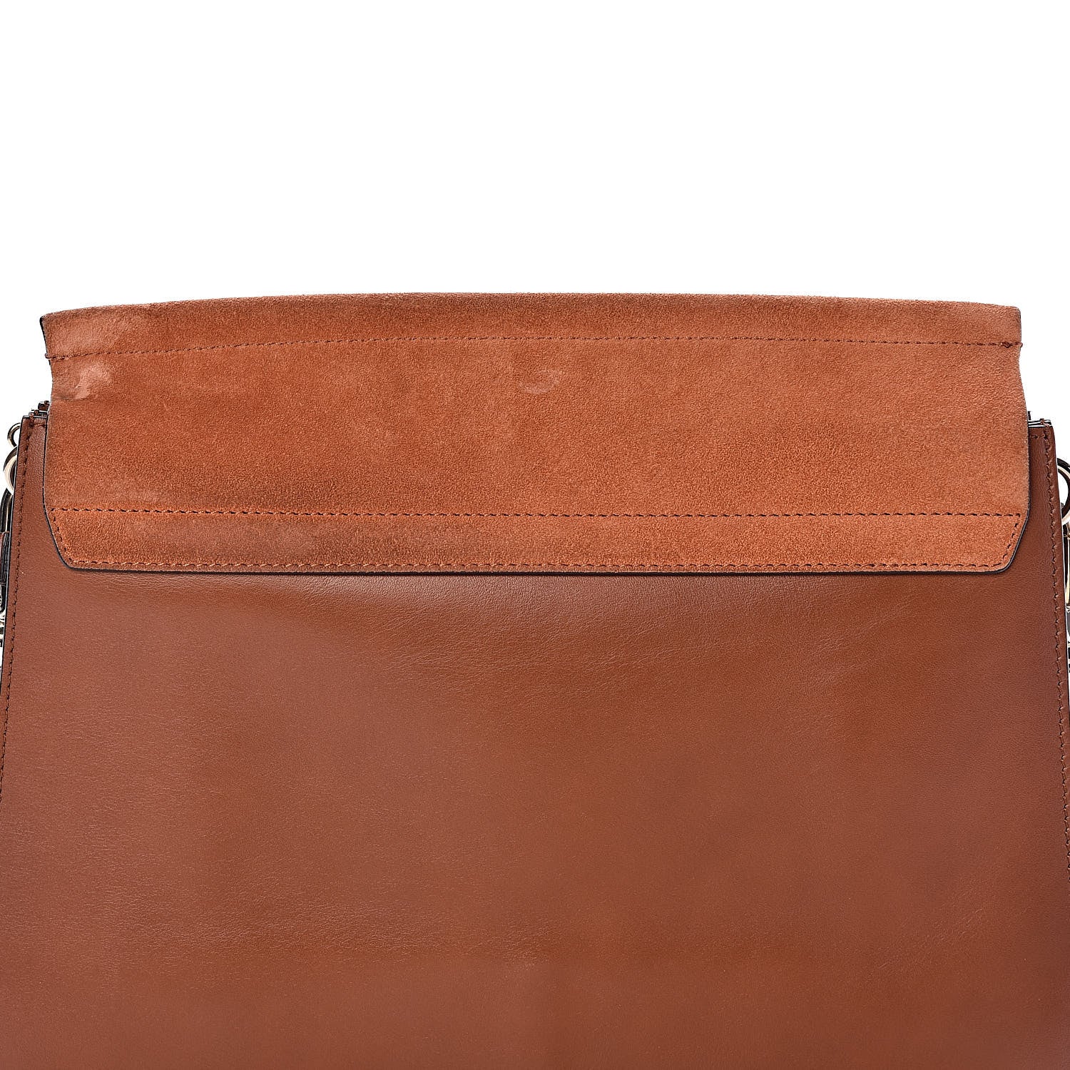 Chloe Suede Calfskin Medium Faye Shoulder Bag Tobacco 9 of 11
