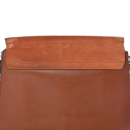 Chloe Suede Calfskin Medium Faye Shoulder Bag Tobacco 9 of 11
