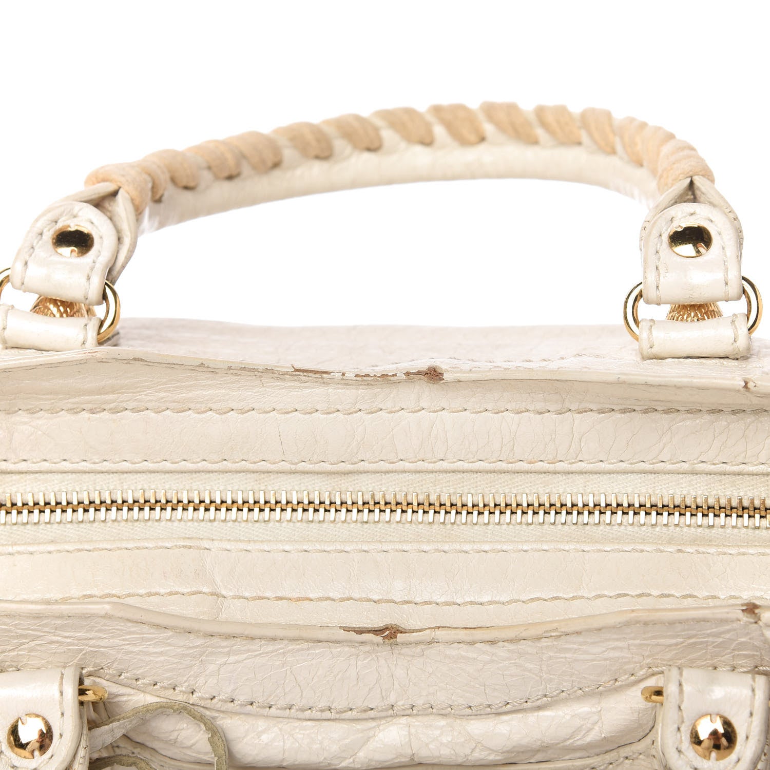Balenciaga Agneau Giant 12 Gold Hardware Mini City Ivory 10 of 14