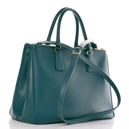 Prada Saffiano Lux Medium Galleria Double Zip Tote Ottanio 4 of 17