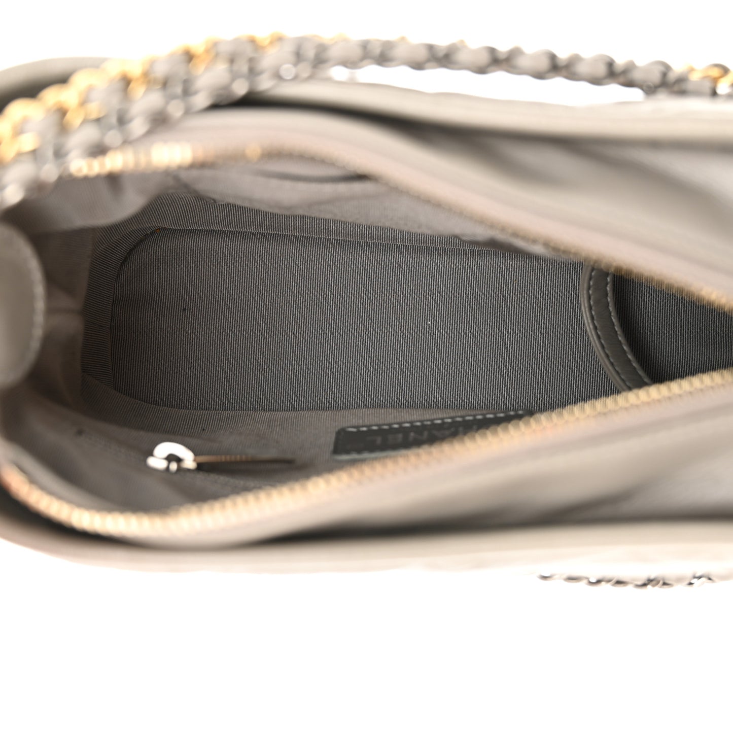 Aged Calfskin Quilted Small Gabrielle Hobo Grey