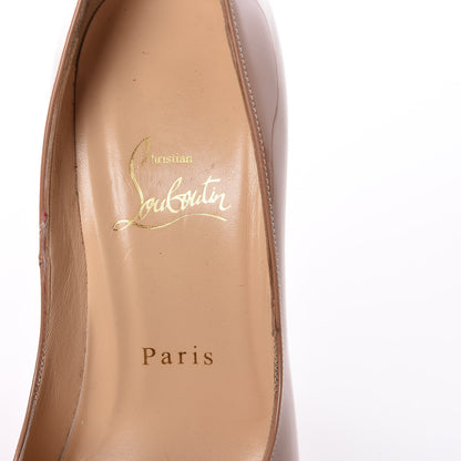 Christian Louboutin Patent Lady Peep 150 Pumps 37 Nude 9 of 17