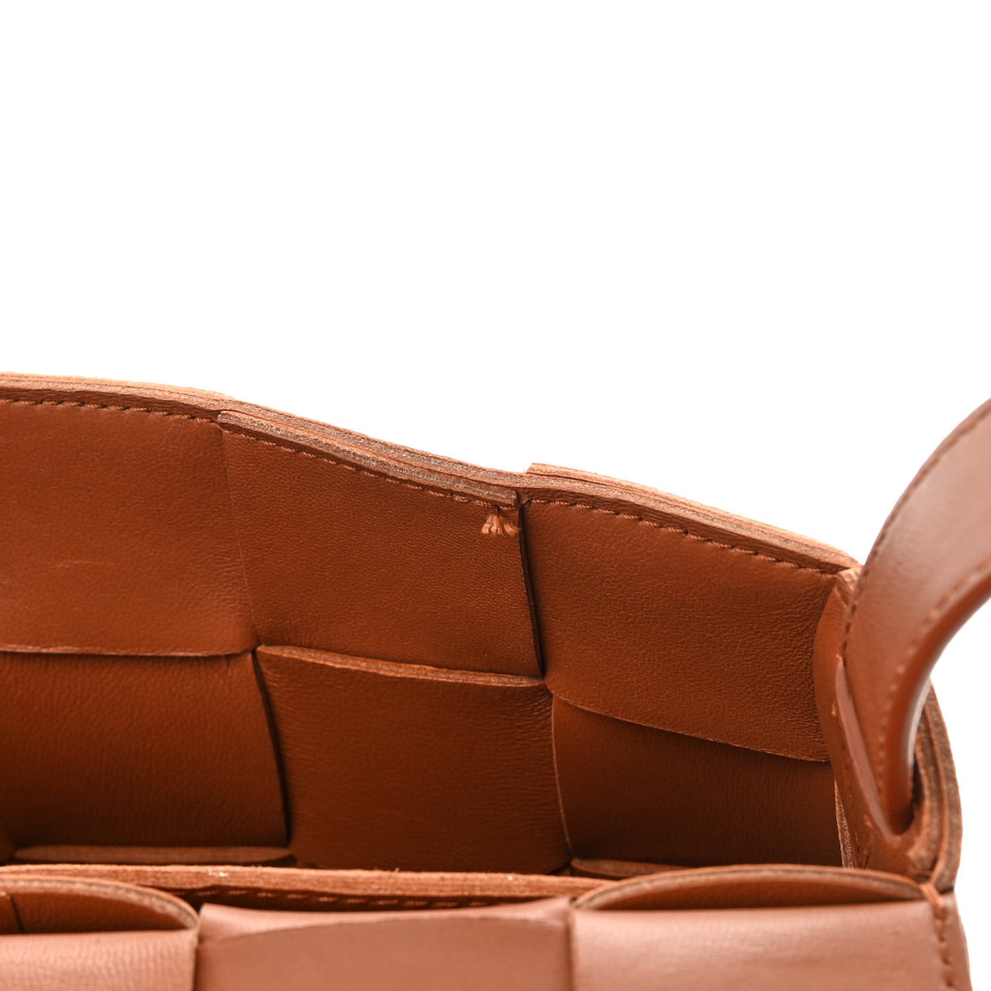 Lambskin Maxi Intrecciato Cassette Crossbody Bag Caramel