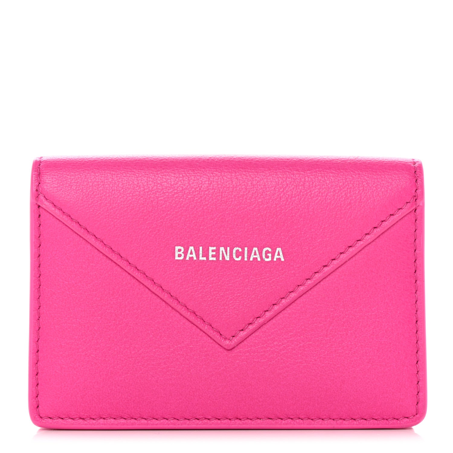 Balenciaga Smooth Calfskin Papier Flap Card Holder Rose Magenta 1 of 6