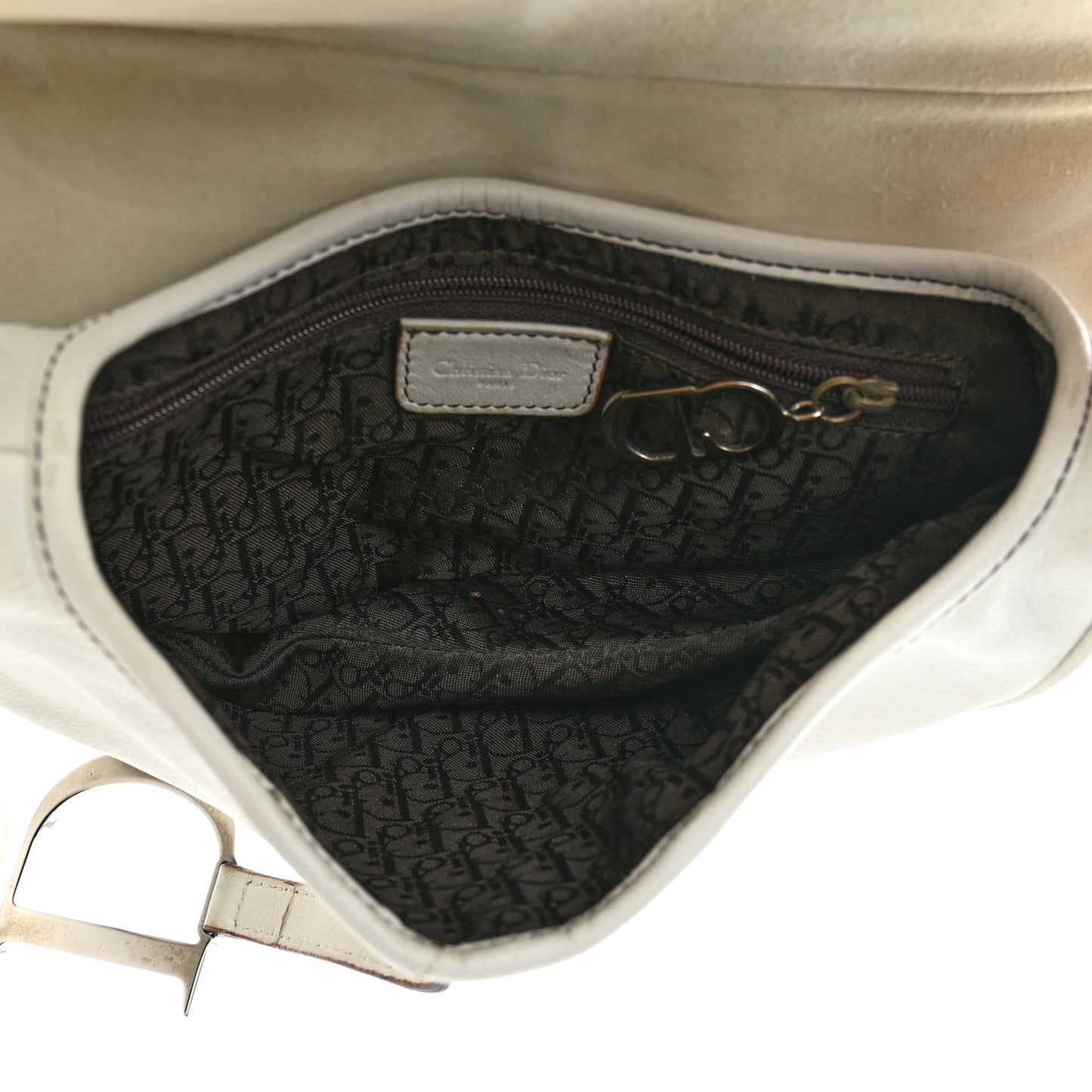 Calfskin Saddle Bag White