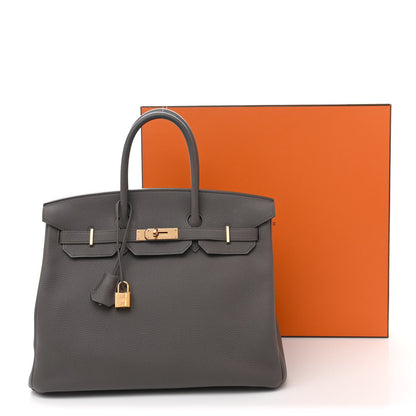 Hermes Togo Birkin 35 Etain 13 of 13