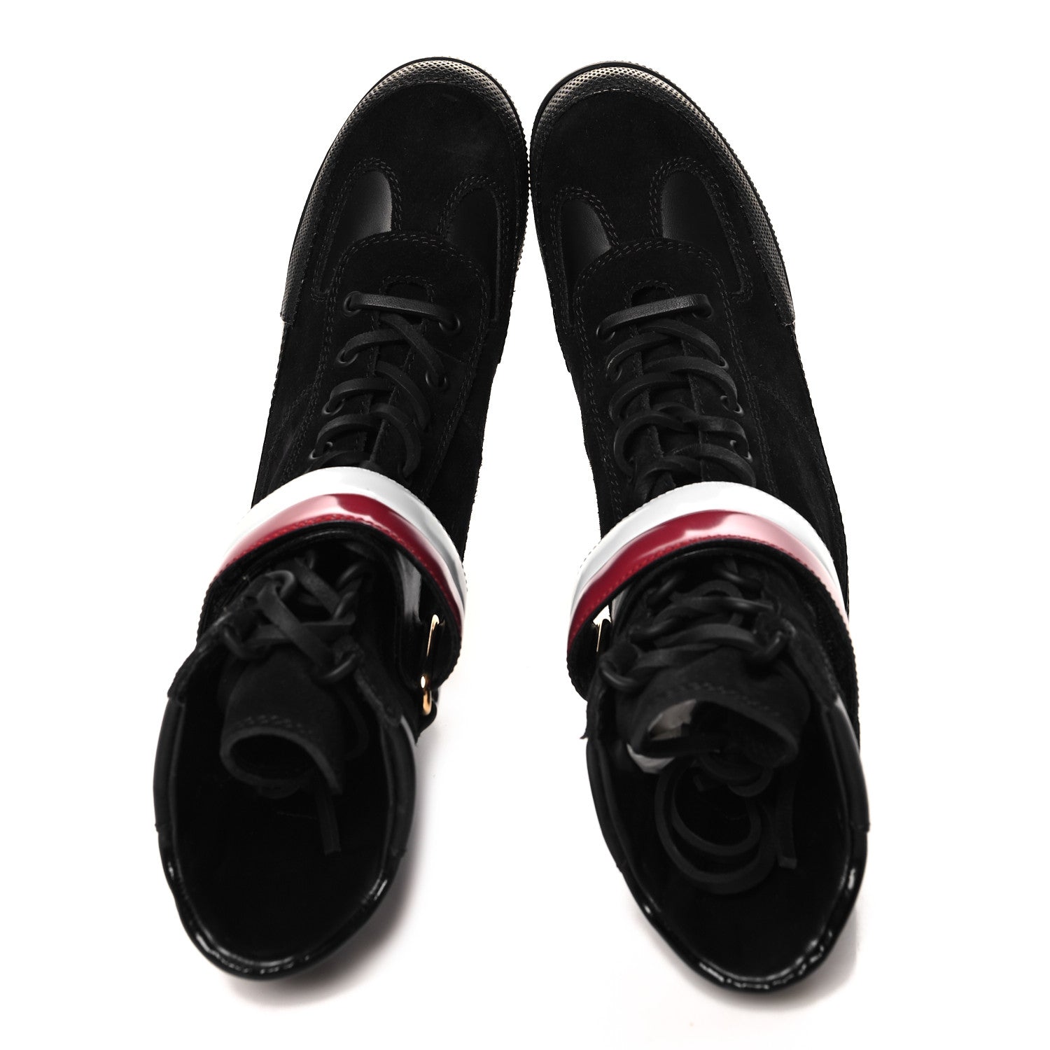Louis Vuitton Suede Calfskin Laureate Platform Desert Boots 36 Black 2 of 8