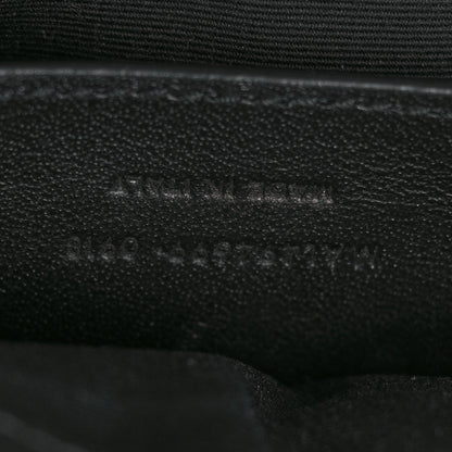 Saint Laurent Calfskin Y Quilted Monogram Monochrome Small Loulou Chain Satchel Black 6 of 8
