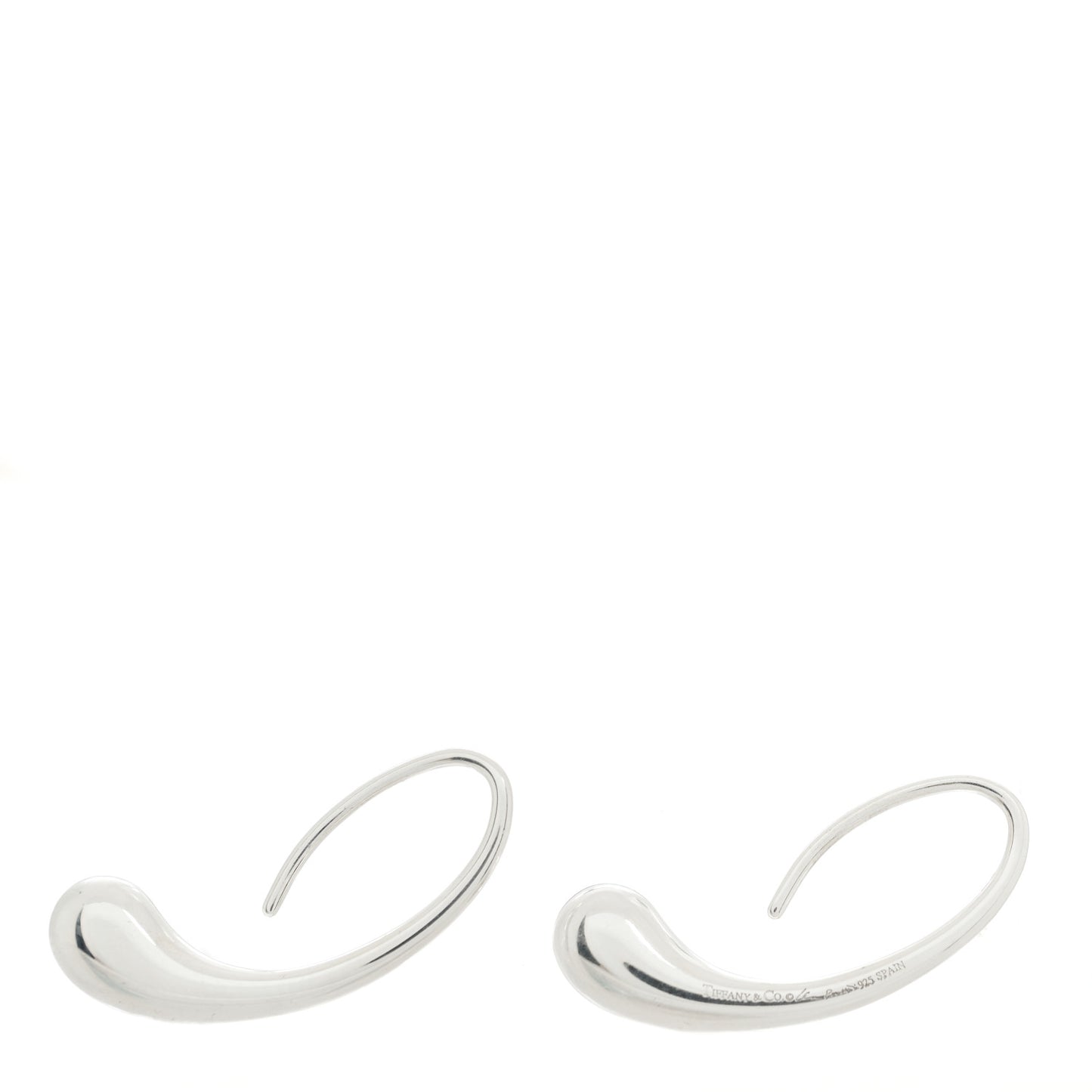 Sterling Silver Elsa Peretti Teardrop Hoop Earrings