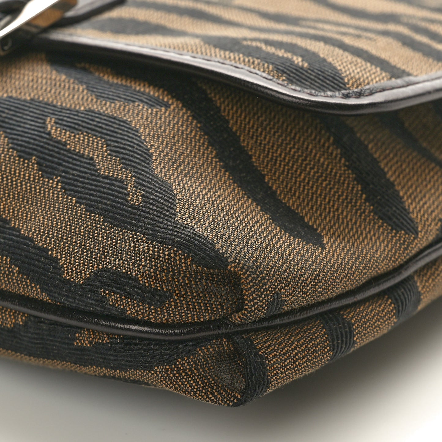 Zucchino Vitello Zebra Baguette Crossbody Brown