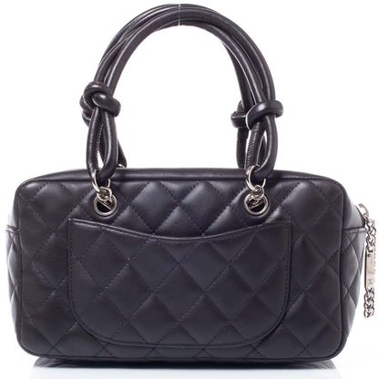 Chanel Calfskin Quilted Small Cambon Bowler Dark Brown 4 of 8