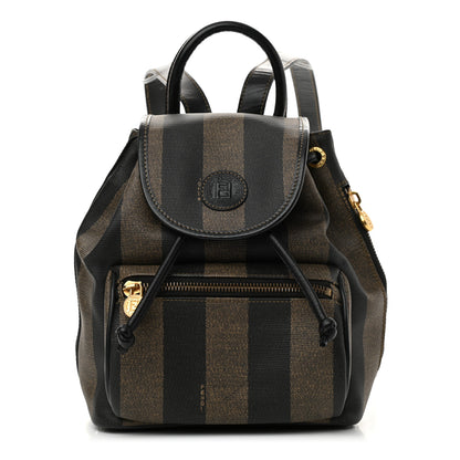 Fendi Coated Canvas Pequin Drawstring Backpack Tobacco 1 of 11