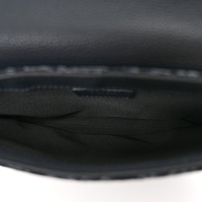 Christian Dior Oblique Saddle Messenger Pouch Blue Black 5 of 9