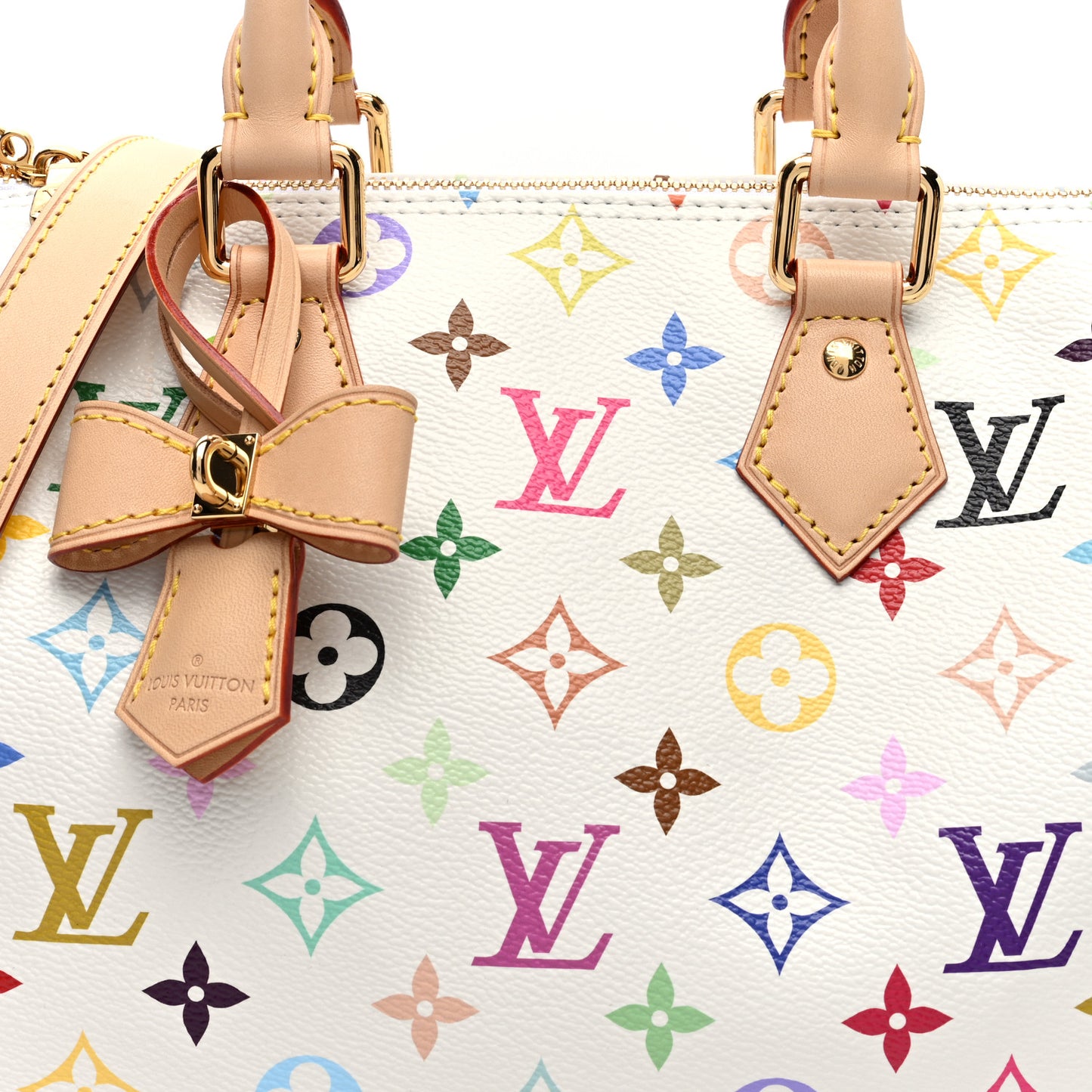 LV X TM Monogram Multicolor Speedy Bandouliere 25 White