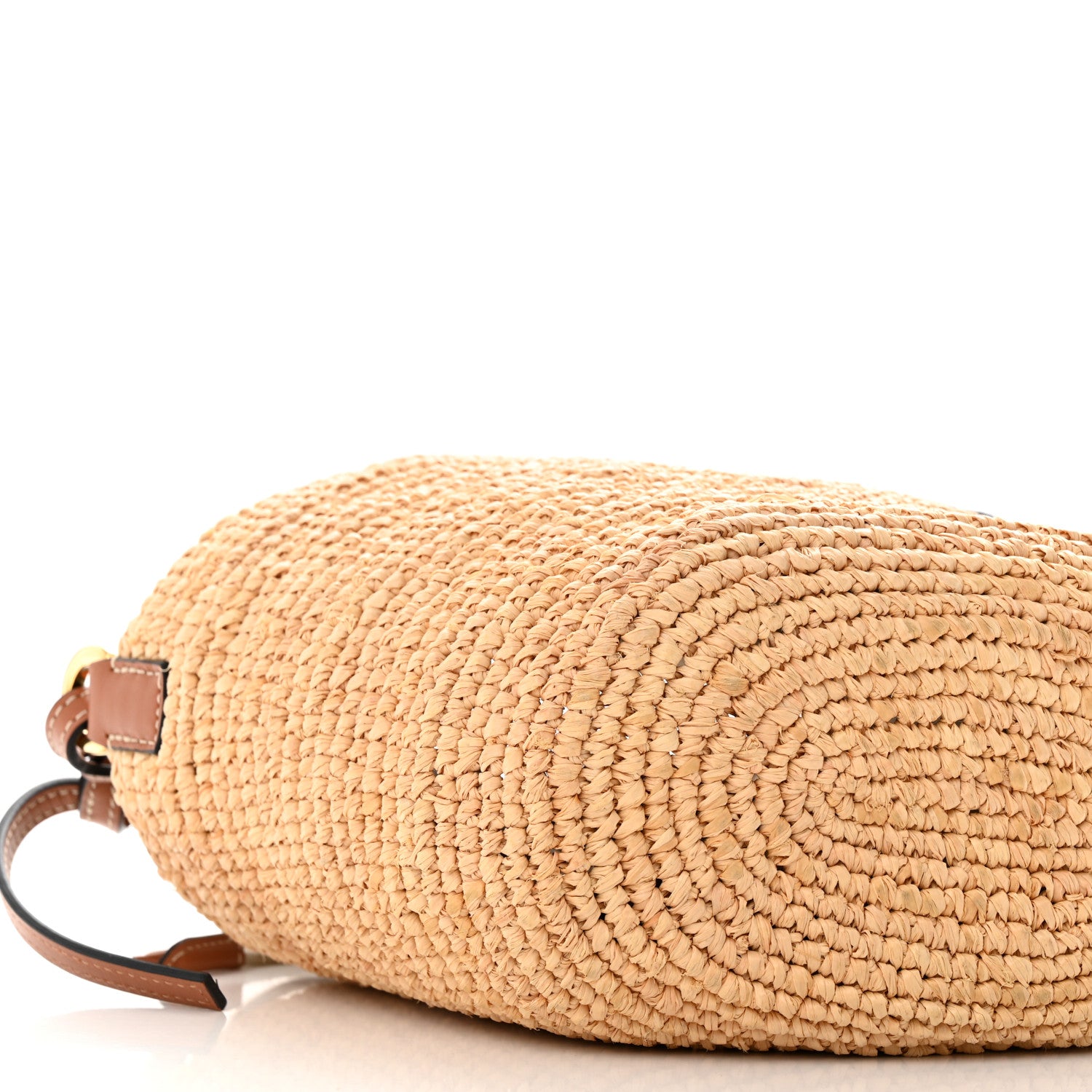 Loewe Calfskin Raffia Bucket Bag Natural Tan 9 of 10