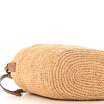 Loewe Calfskin Raffia Bucket Bag Natural Tan 9 of 10