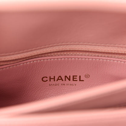 Chanel Lambskin Chevron Quilted Small Trendy CC Dual Handle Flap Bag Light Pink 8 of 10