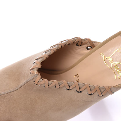 Christian Louboutin Suede Sablina 140 Platform Mules 36.5 Beige 12 of 14