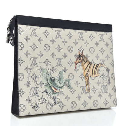 Louis Vuitton Savane Monogram Chapman Pochette Voyage GM Dune 3 of 8