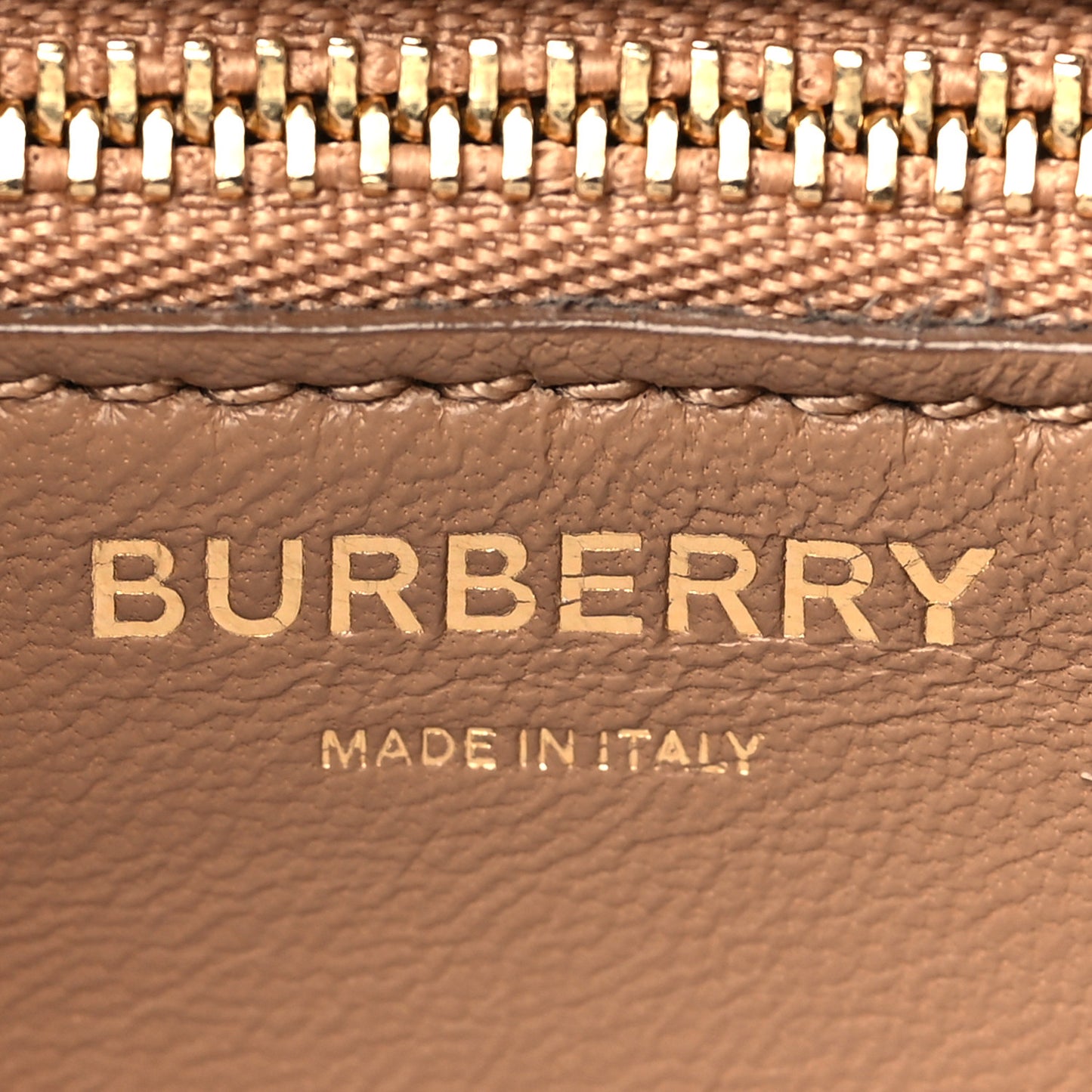 Calfskin Small TB Envelope Clutch Bag Malt Brown