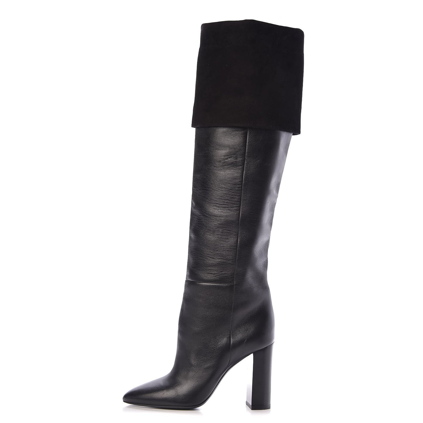 Calfskin Over The Knee Boots 38 Black