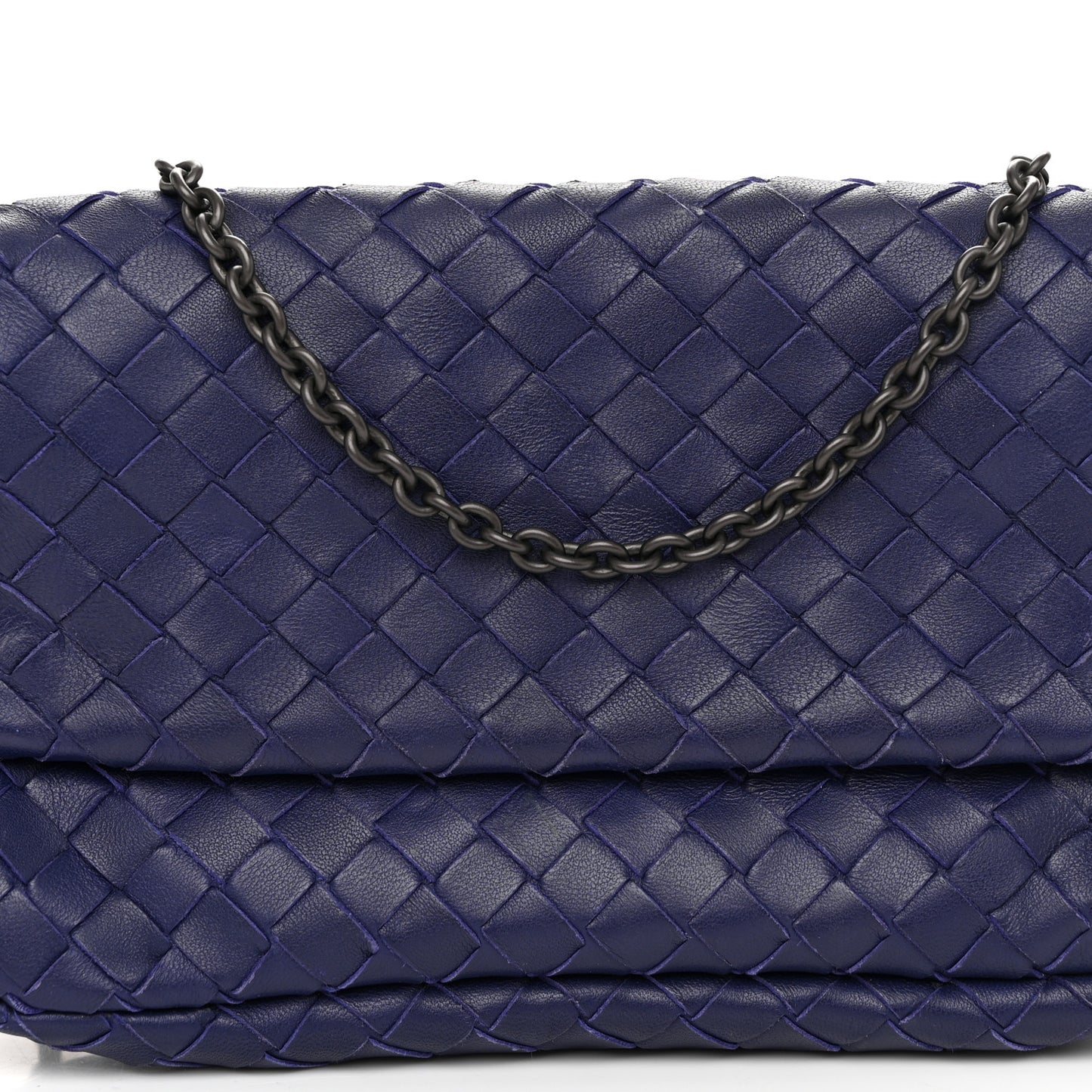 Nappa Intrecciato Small Chain Crossbody Atlantic