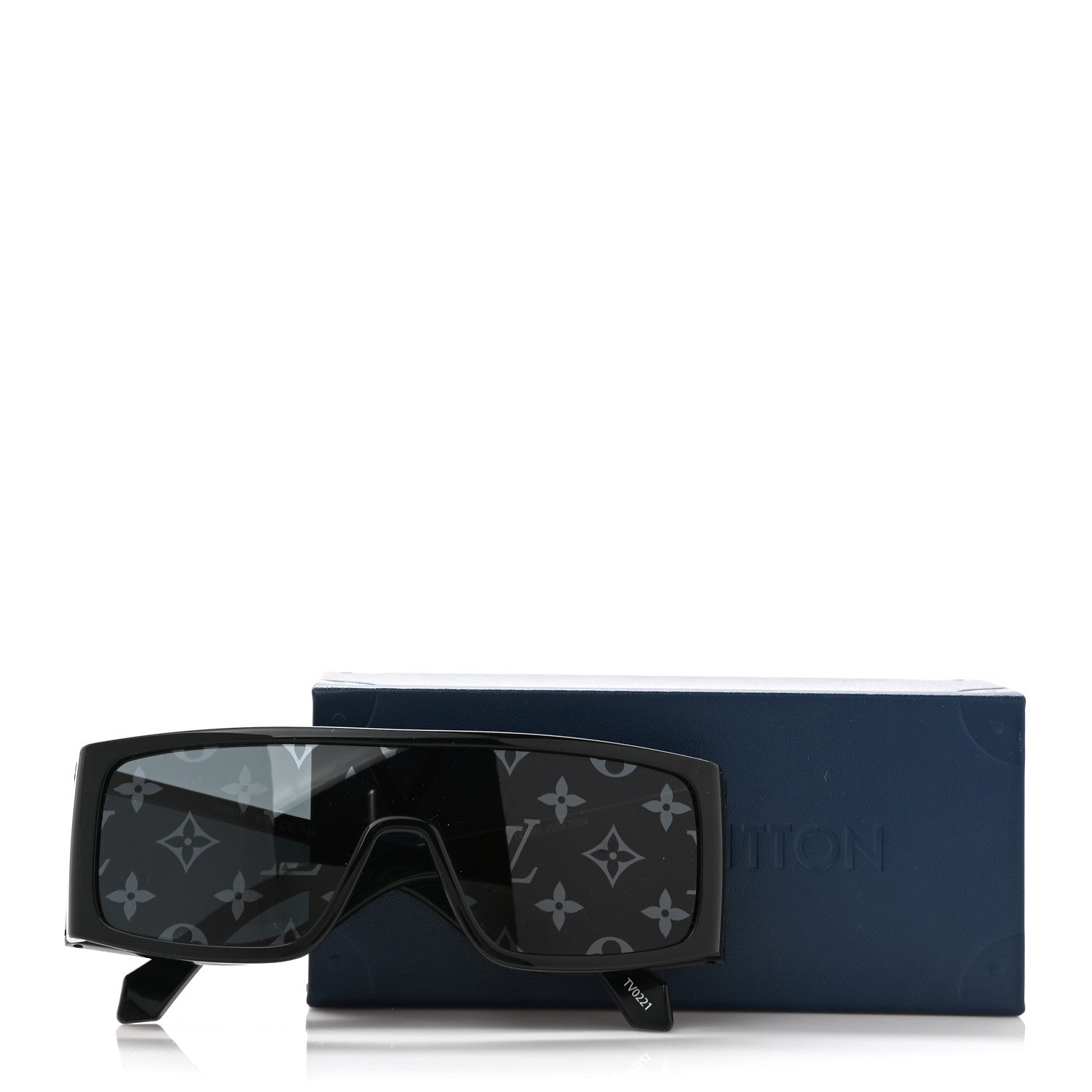 Louis Vuitton Acetate Monogram Sideway Sunglasses Z1451U Black 9 of 9