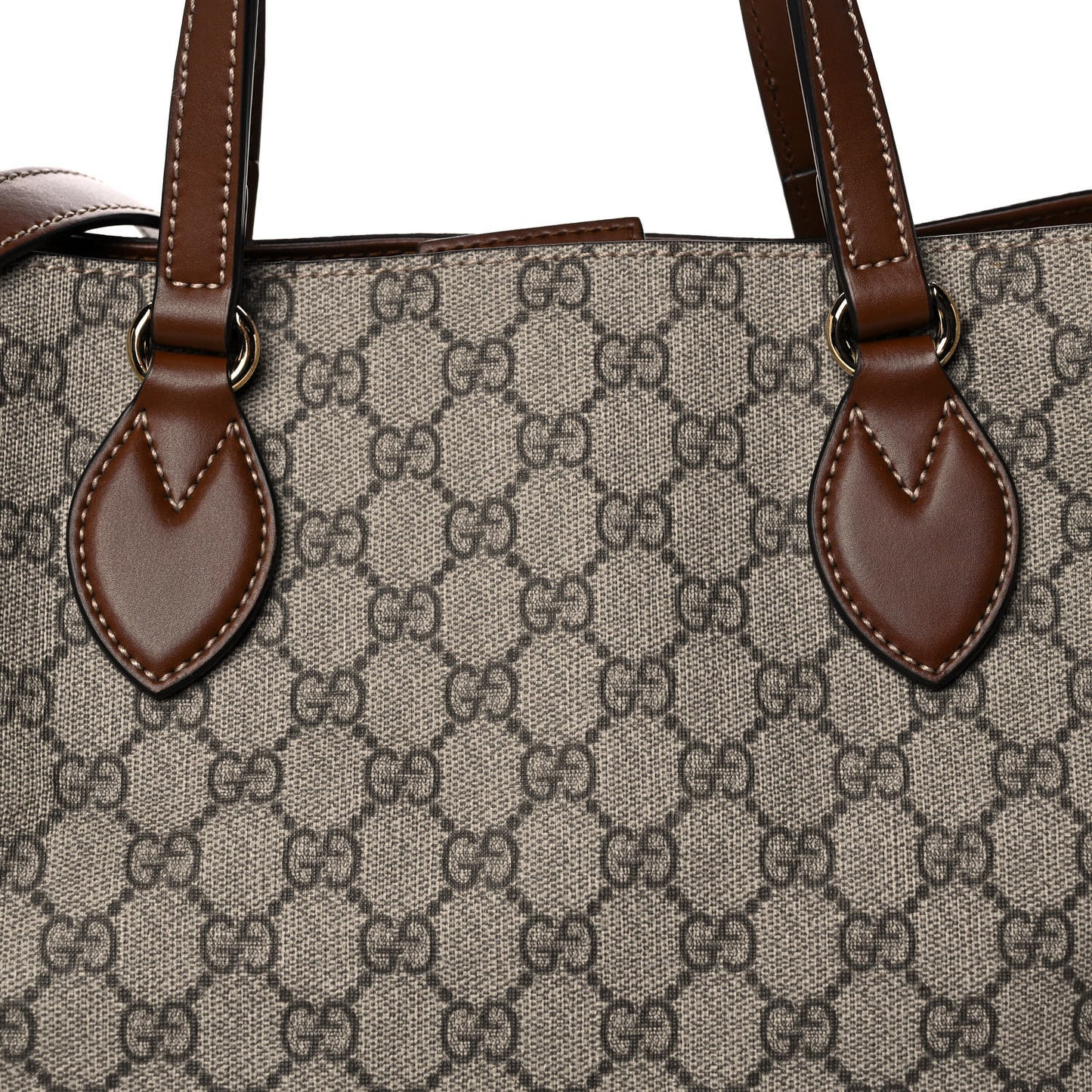 Soft GG Supreme Monogram Medium Crossbody Tote Beige Cuir