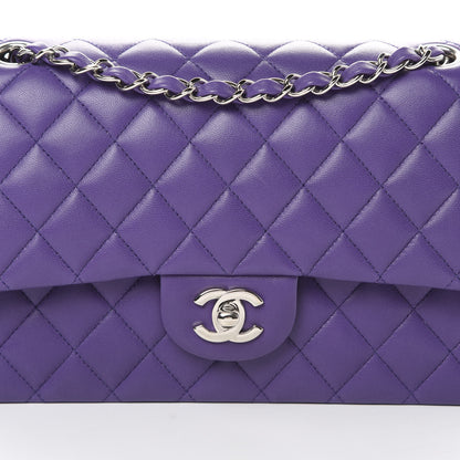 Chanel Lambskin Quilted Medium Double Flap Purple 8 of 16