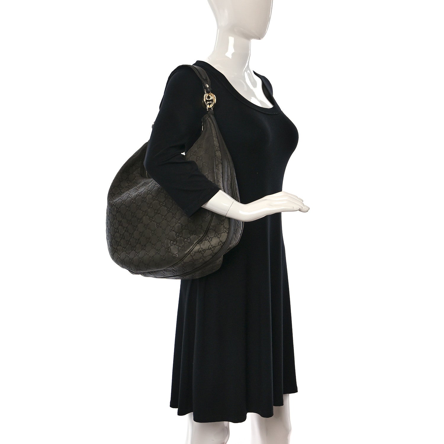 Gucci Guccissima Large GG Twins Hobo Olive Green 2 of 19