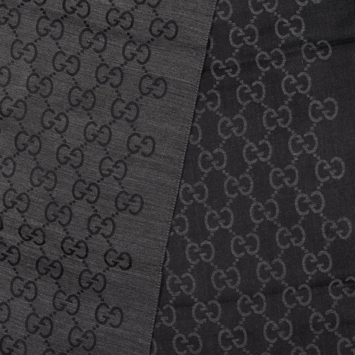 Wool Silk GG Monogram GGNat Plus Scarf Anthracite