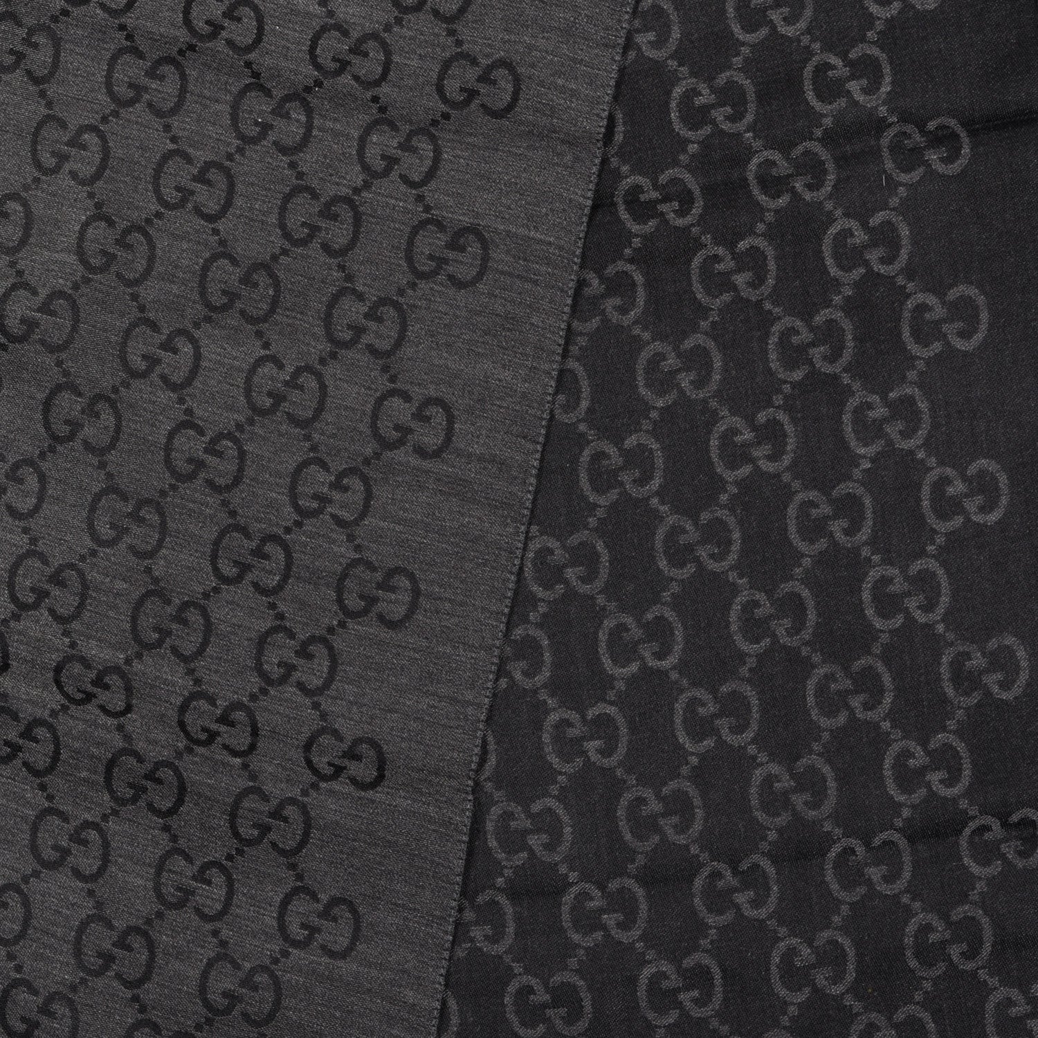 Gucci Wool Silk GG Monogram GGNat Plus Scarf Anthracite 3 of 5