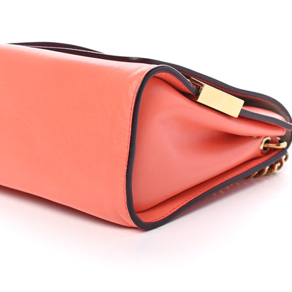 Chloe Lambskin Medium Elle Chain Clutch Coral Pop 9 of 9