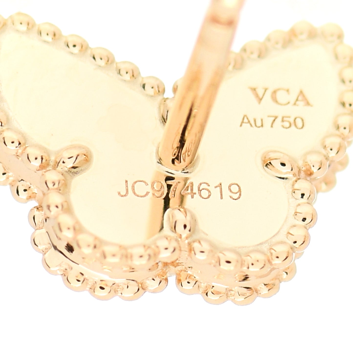 18K Yellow Gold Mother of Pearl Sweet Alhambra Butterfly Earrings