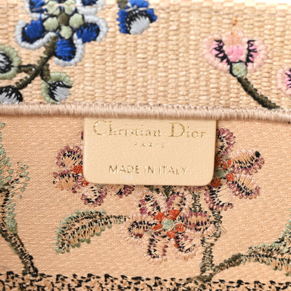 Christian Dior Raffia Embroidered Petites Fleurs Medium Book Tote Natural 6 of 12