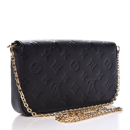Louis Vuitton Empreinte Pochette Felicie Chain Wallet Black 3 of 13