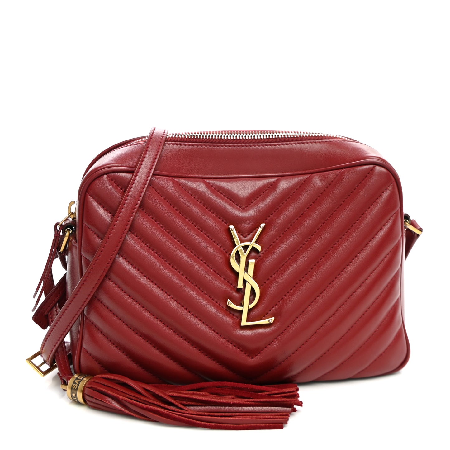 Calfskin Matelasse Monogram Lou Camera Bag Red