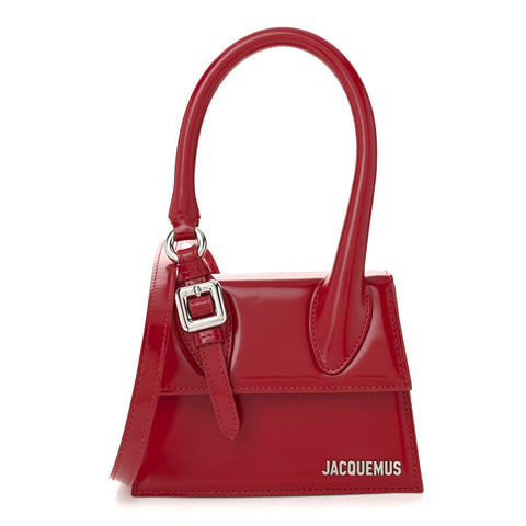 Glazed Calfskin Le Chiquito Boucle Moyen Red