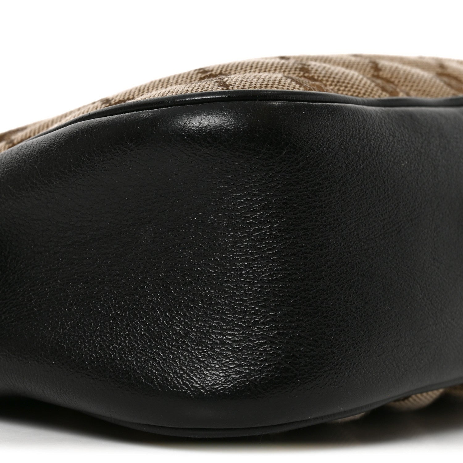 Gucci Monogram Matelasse Diagonal Small GG Marmont Chain Shoulder Bag Beige Black 9 of 11