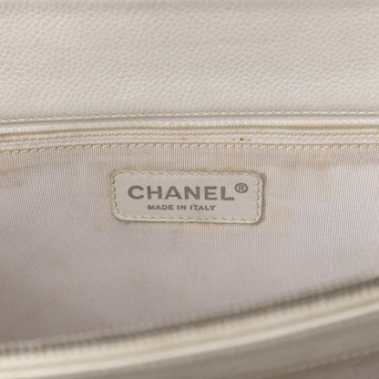 Chanel Caviar Quilted Grand Shopping Tote GST White 5 of 18