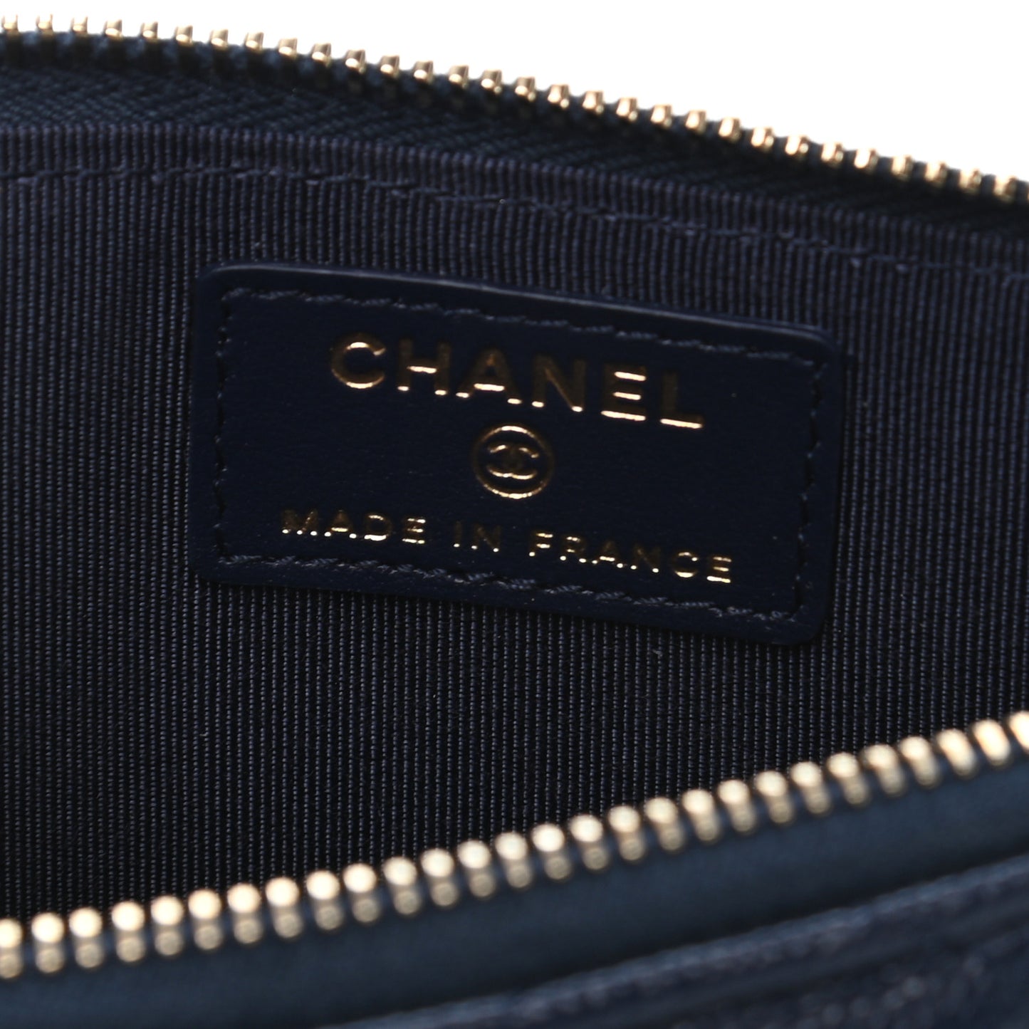 Caviar Quilted Classic iPhone Pouch Navy