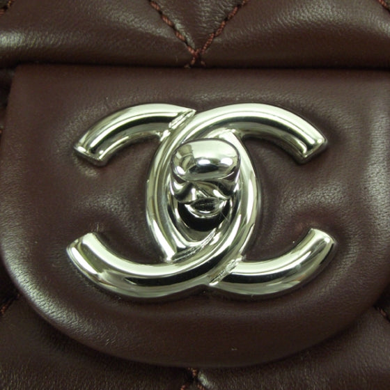 Lambskin Coco Rain Flap Bordeaux