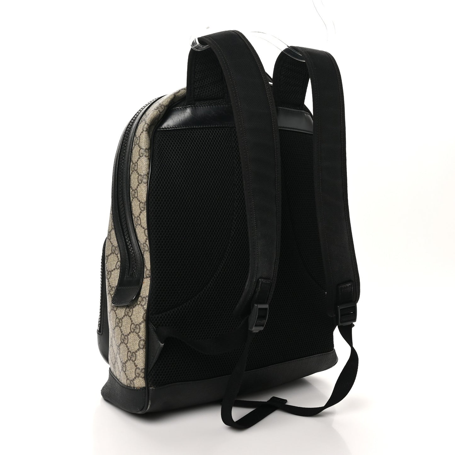 GG Supreme Monogram Medium Backpack Black
